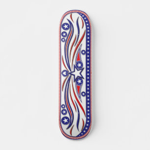 Plataforma patriótica americana do skate dos EUA