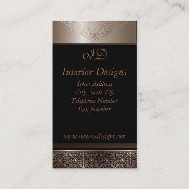 Platina em cartões de visitas pretos (Frente)