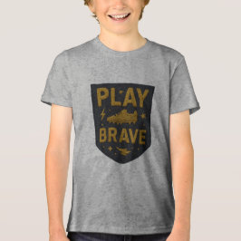 Play Brave Football Embroidered Design