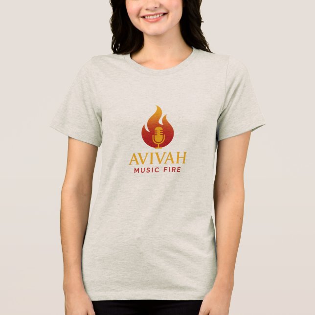 Playera con cuello en V con punto de jersey T-Shir (Frente)