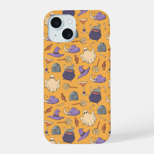 Playful Halloween Ghosts and Witches Patterno