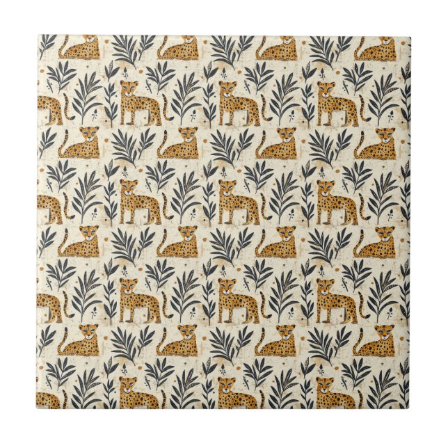 Playful Leopard Jungle Pattern (Frente)