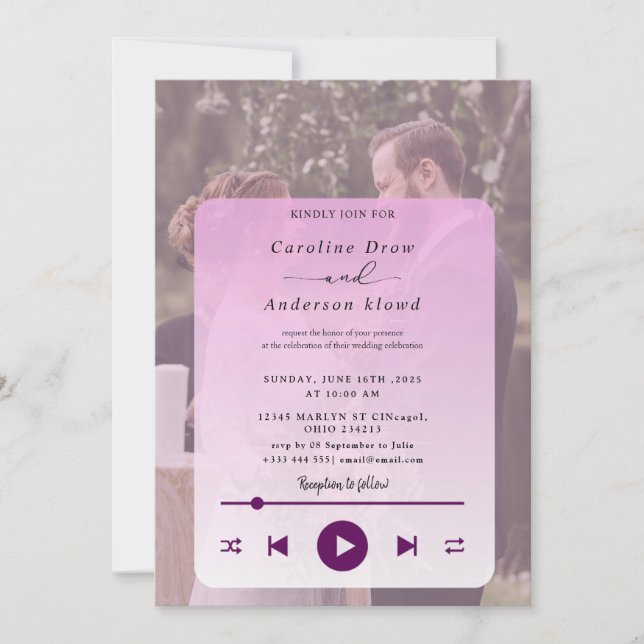 Playlist wedding Invitation (Frente)
