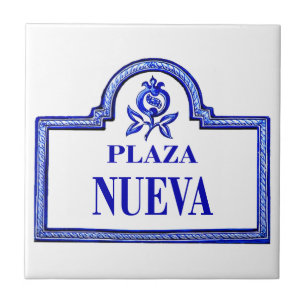 Plaza Nueva, sinal de rua de Granada