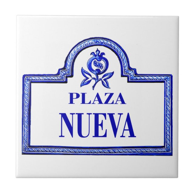Plaza Nueva, sinal de rua de Granada (Frente)