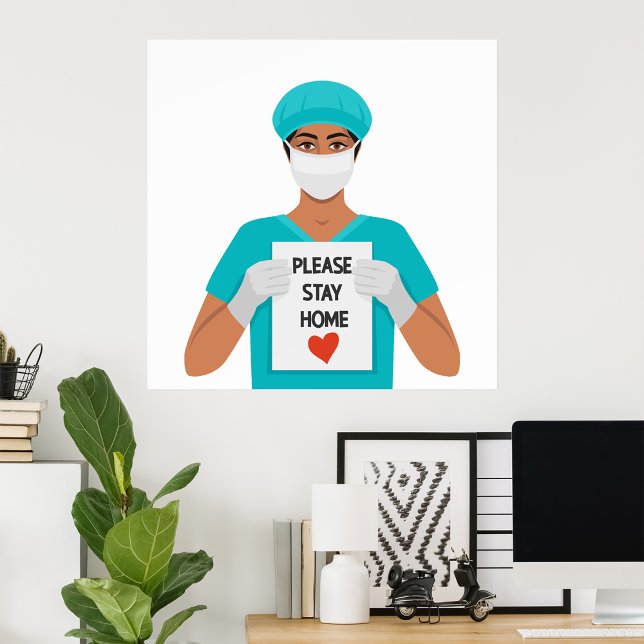 Please Stay Home Poster (Criador carregado)