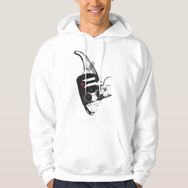 Plena Punk Puerto Rican Art Men's Pullover Hoodie (Frente)