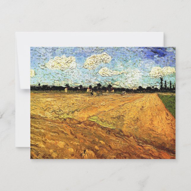 Plowed Field (the Furrows), por Vincent van Gogh (Frente)