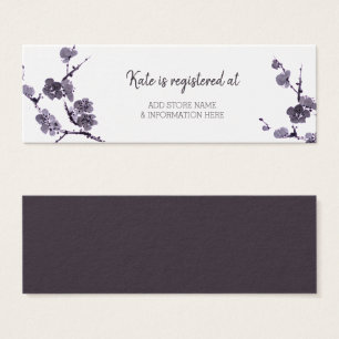 Plum blosom sumie Bridal Registry Inserir Cartões