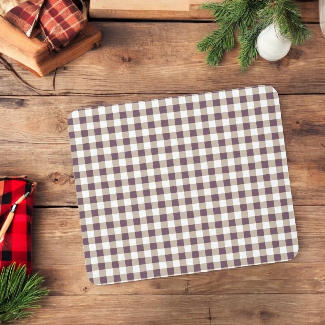 Plum Buffalo Xadrez Mouse Pad para Feriados (Criador carregado)