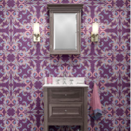 Plum Purple Baroque Ornamental Design