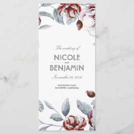 Plum Purple Boho Watercolor Programas Florais