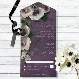 Plum Purple Elegant Floral Modern No Janto