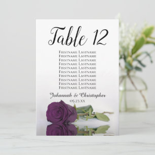 Plum Purple Rosa Casamento Mesa Gráfico Grande