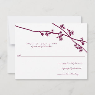 Plum Purple Wildflower Wedds RSVP