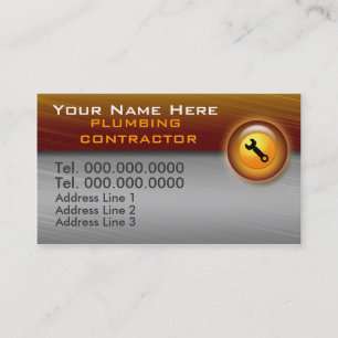 Plumbando Cartões de visitas do Contratante