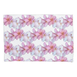 Plumeria Blooms no conjunto de travesseiros rosa