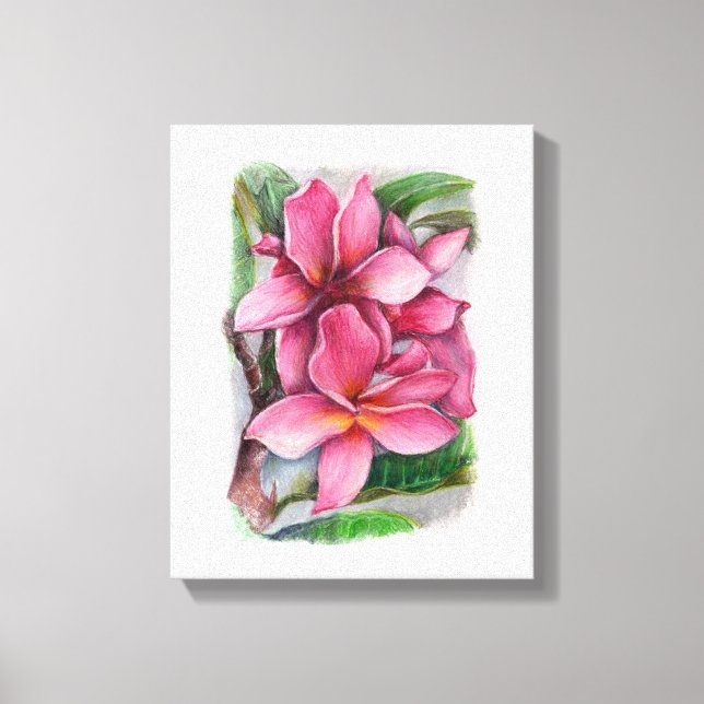 Plumeria Canvas Print (Frente)