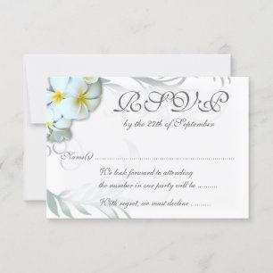 Plumeria Flourish RSVP Enclosure Card