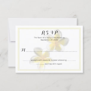 Plumeria Flowers - Cartões RSVP de Casamento Amare