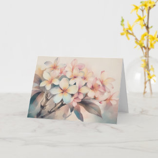 Plumeria Rosa no Cartão de Saudação da Amanhã