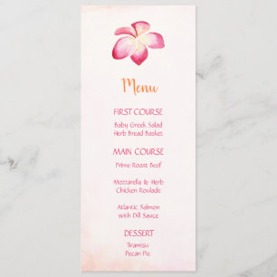 Plumeria Sunset Flor Aquarela Menus