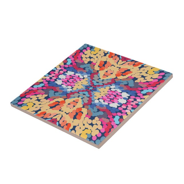 Plumeria Tropical Flores Apontadas Padrão de Azule (Lateral)