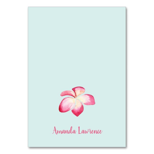 Plumeria Tropical Plumeria Personalizada Cartões d (Frente)
