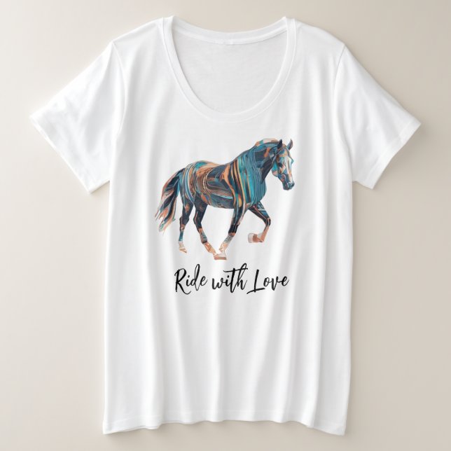 Plus Size Andar com Camiseta de Amor (Frente do Design)