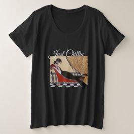 Plus Size Apenas chillin, camiseta básica de tamanho mais al