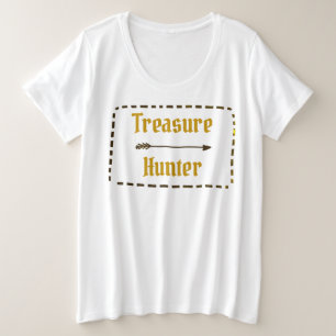 Plus Size Caçadora de tesouros e camiseta de tamanho T