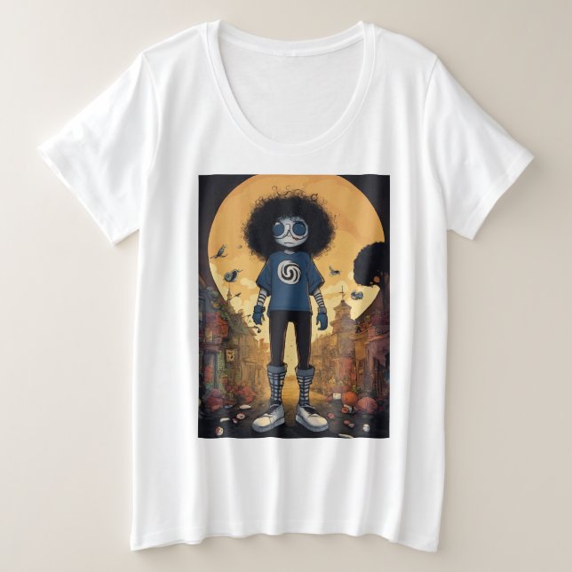 Plus Size Camiseta (Frente do Design)