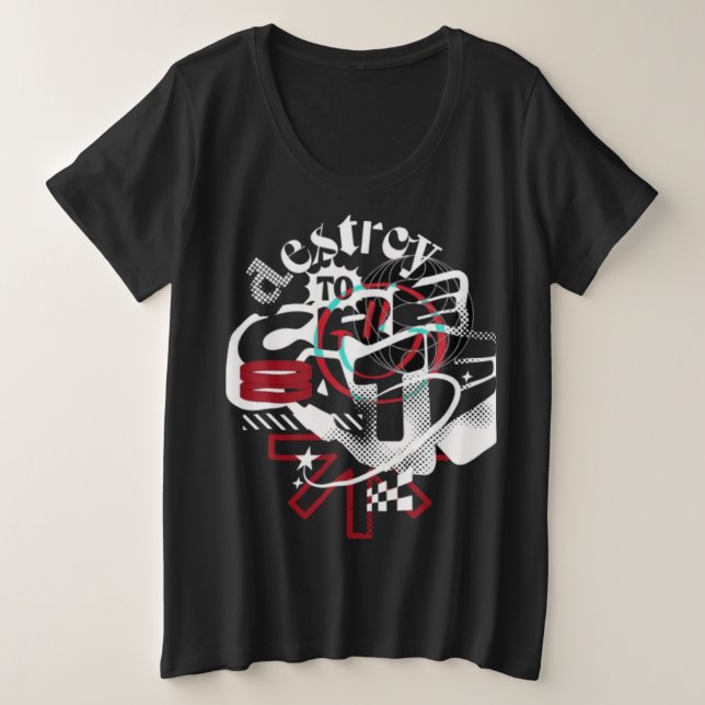 Plus Size Camiseta (Frente do Design)