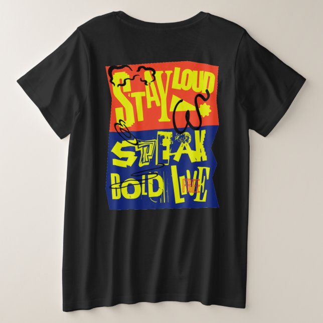 Plus Size Camiseta (Verso do Design)