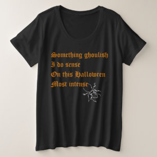 Plus Size Camiseta Assustadora de Halloween