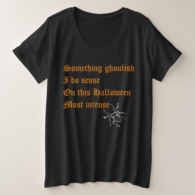 Plus Size Camiseta Assustadora de Halloween (Frente do Design)