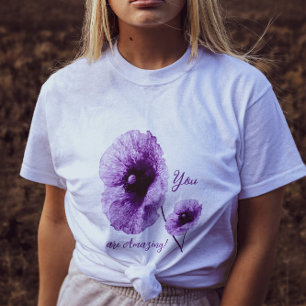 Plus Size Camiseta básica de tamanho mais alto de mulher flo