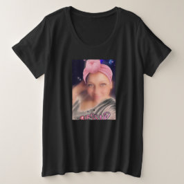 Plus Size Camiseta Básica de Tamanho Superior das Mulheres S