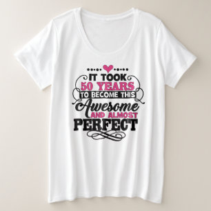 Plus Size Camiseta básica de tamanho superior para mulheres