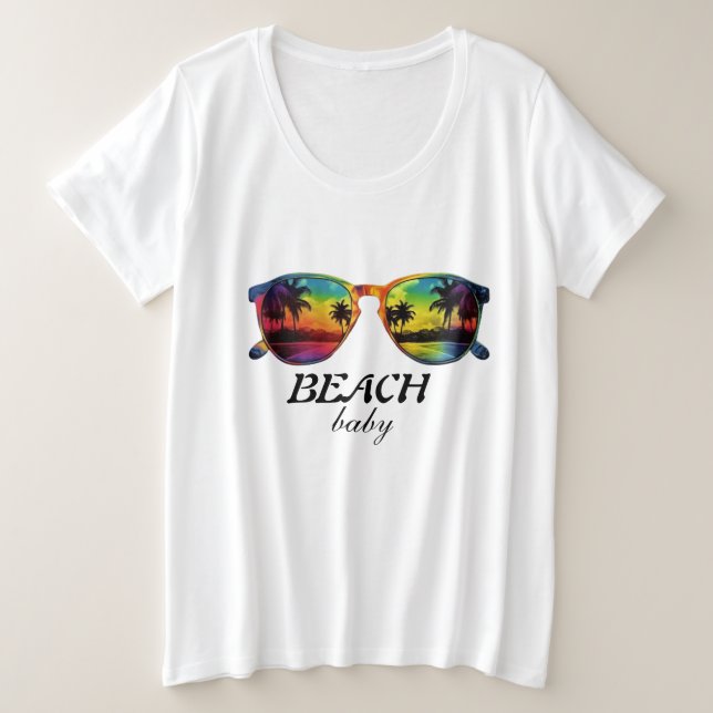 Plus Size Camiseta básica de tamanho superior para mulheres (Frente do Design)