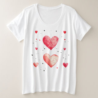 Plus Size Camiseta básica de tamanho superior para mulheres