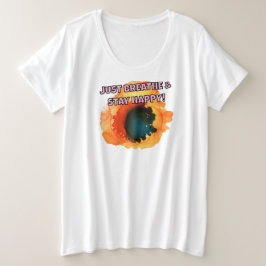 Plus Size Camiseta básica de tamanho superior para mulheres