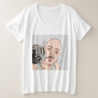 Plus Size Camiseta básica de tamanho superior para mulheres