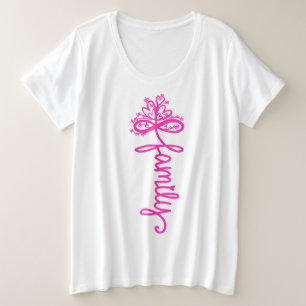 Plus Size Camiseta básica de tamanho superior para mulheres