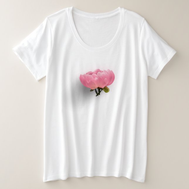 Plus Size Camiseta básica de uso feminino (Frente do Design)