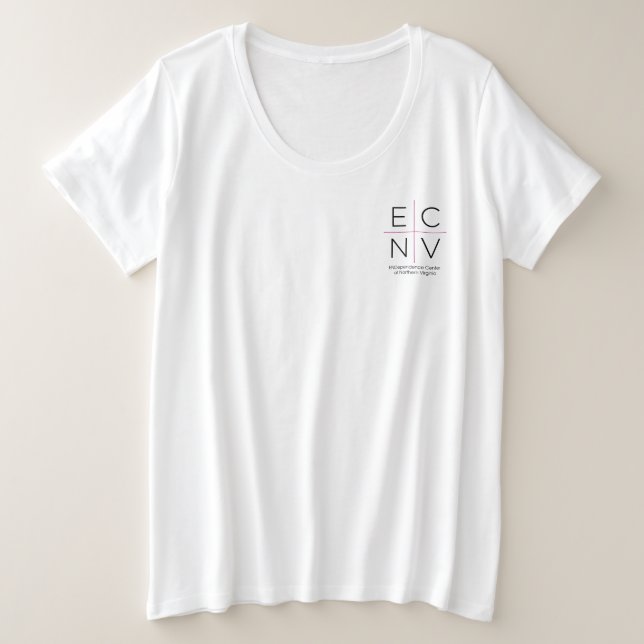 Plus Size Camiseta Básica Feminina ECNV (Frente do Design)