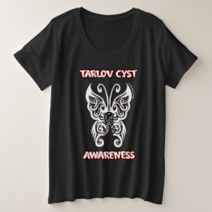 Plus Size Camiseta Butterfly/Tribal...Tarlov Cyst Tamanho Gr