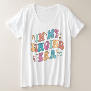 Plus Size Camiseta da Banda de Karaokê da Minha Era de Canta