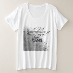 Plus Size Camiseta de Bruxa Citação Histórica de Salem