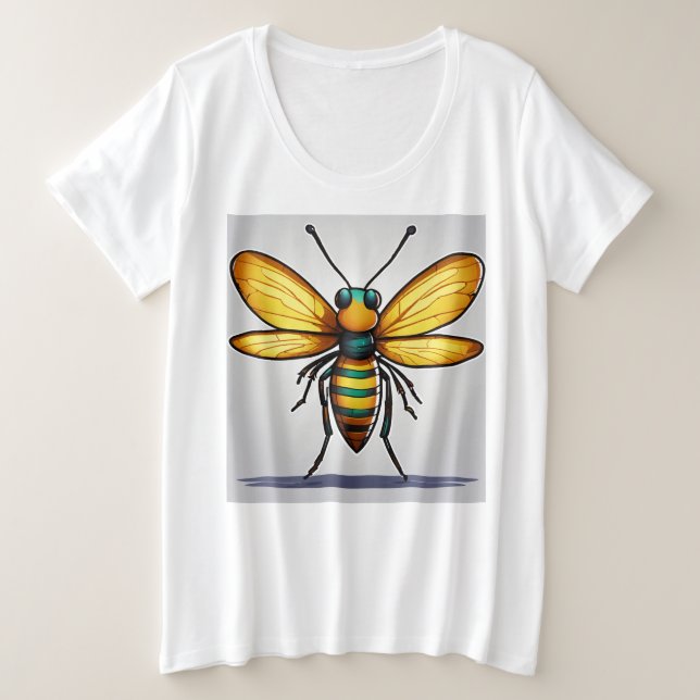 Plus Size Camiseta de Cartoon Mosquito Sinister (Frente do Design)